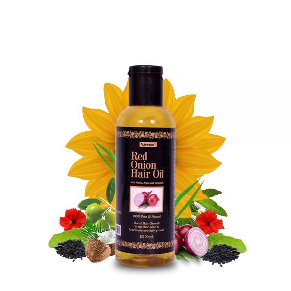 RED ONION HAIR OIL | FOR HAIR GROWTH WITH PURE ARGAN OIL, BHRINGRAJ, AND ALMOND OIL